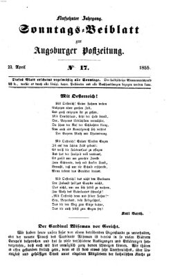 Augsburger Postzeitung. Sonntags-Beiblatt (Augsburger Postzeitung) Sonntag 29. April 1855