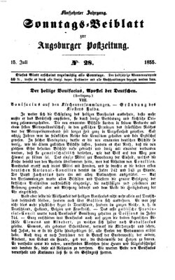 Augsburger Postzeitung. Sonntags-Beiblatt (Augsburger Postzeitung) Sonntag 15. Juli 1855