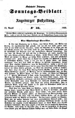 Augsburger Postzeitung. Sonntags-Beiblatt (Augsburger Postzeitung) Sonntag 12. August 1855