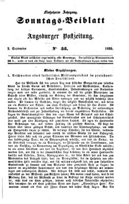 Augsburger Postzeitung. Sonntags-Beiblatt (Augsburger Postzeitung) Sonntag 2. September 1855