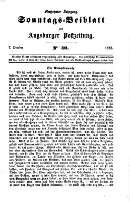 Augsburger Postzeitung. Sonntags-Beiblatt (Augsburger Postzeitung) Sonntag 7. Oktober 1855