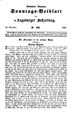 Augsburger Postzeitung. Sonntags-Beiblatt (Augsburger Postzeitung) Sonntag 18. November 1855