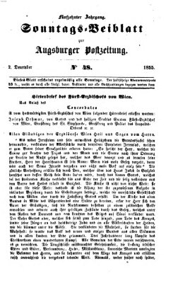 Augsburger Postzeitung. Sonntags-Beiblatt (Augsburger Postzeitung) Sonntag 2. Dezember 1855