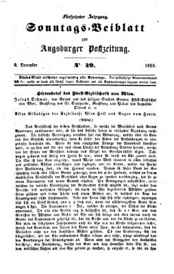 Augsburger Postzeitung. Sonntags-Beiblatt (Augsburger Postzeitung) Sonntag 9. Dezember 1855