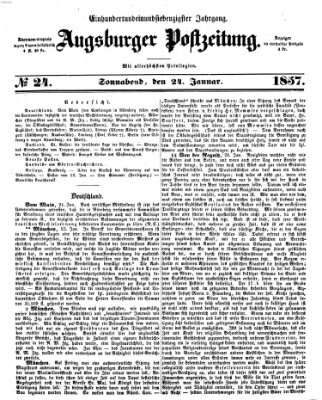 Augsburger Postzeitung Samstag 24. Januar 1857