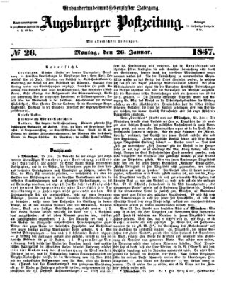 Augsburger Postzeitung Montag 26. Januar 1857