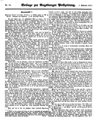 Augsburger Postzeitung Mittwoch 4. Februar 1857