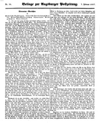 Augsburger Postzeitung Samstag 7. Februar 1857