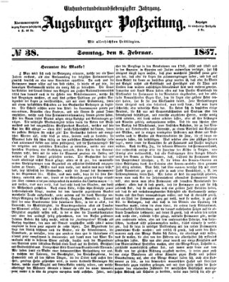 Augsburger Postzeitung Sonntag 8. Februar 1857