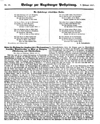 Augsburger Postzeitung Sonntag 8. Februar 1857