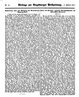 Augsburger Postzeitung Samstag 14. Februar 1857