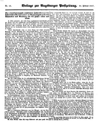 Augsburger Postzeitung Mittwoch 25. Februar 1857