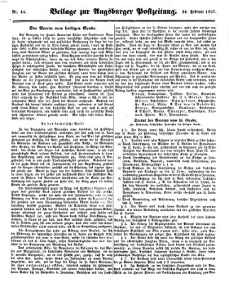 Augsburger Postzeitung Donnerstag 26. Februar 1857