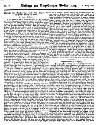 Augsburger Postzeitung Sonntag 8. März 1857