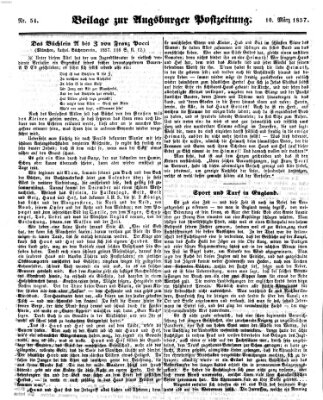 Augsburger Postzeitung Dienstag 10. März 1857