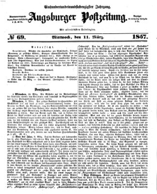 Augsburger Postzeitung Mittwoch 11. März 1857