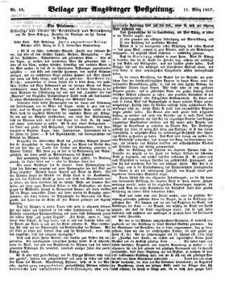 Augsburger Postzeitung Mittwoch 11. März 1857