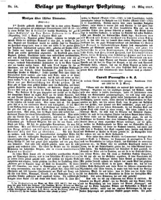 Augsburger Postzeitung Sonntag 15. März 1857