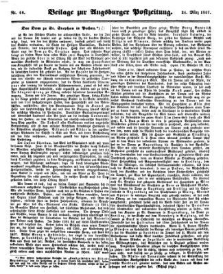 Augsburger Postzeitung Dienstag 24. März 1857