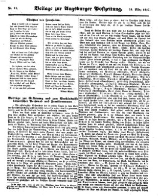 Augsburger Postzeitung Sonntag 29. März 1857