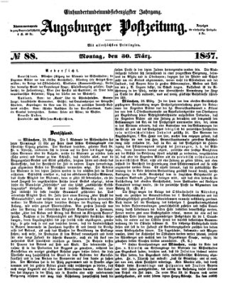 Augsburger Postzeitung Montag 30. März 1857