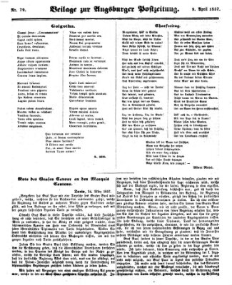 Augsburger Postzeitung Donnerstag 9. April 1857