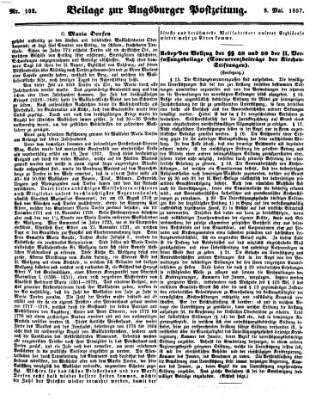 Augsburger Postzeitung Freitag 8. Mai 1857