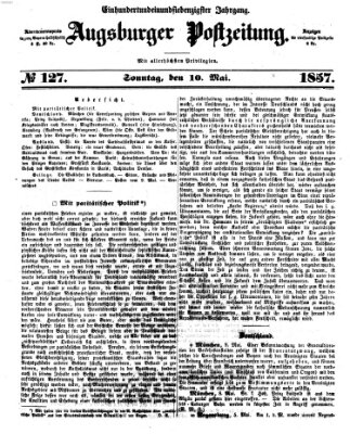 Augsburger Postzeitung Sonntag 10. Mai 1857