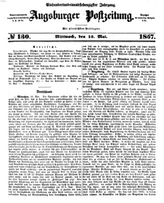 Augsburger Postzeitung Mittwoch 13. Mai 1857