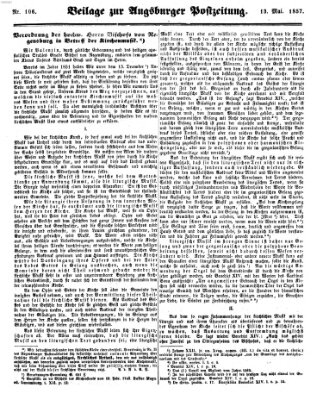 Augsburger Postzeitung Mittwoch 13. Mai 1857