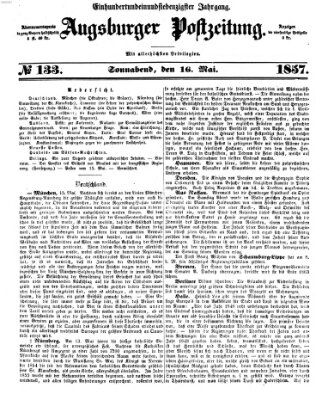 Augsburger Postzeitung Samstag 16. Mai 1857