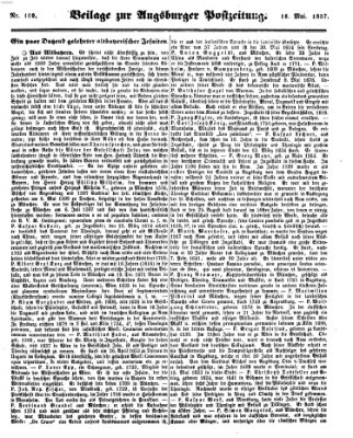 Augsburger Postzeitung Samstag 16. Mai 1857