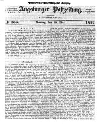 Augsburger Postzeitung Montag 18. Mai 1857