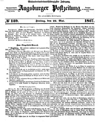 Augsburger Postzeitung Freitag 22. Mai 1857