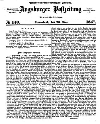 Augsburger Postzeitung Samstag 23. Mai 1857