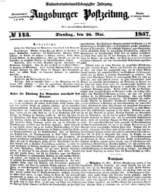 Augsburger Postzeitung Dienstag 26. Mai 1857