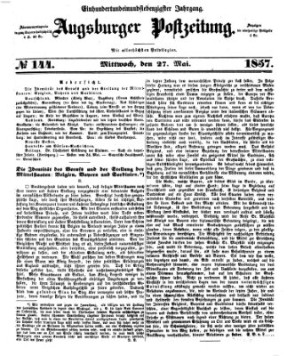 Augsburger Postzeitung Mittwoch 27. Mai 1857