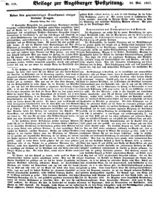 Augsburger Postzeitung Freitag 29. Mai 1857