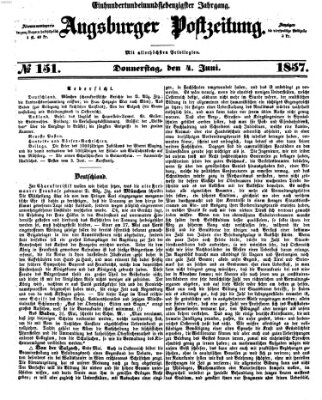 Augsburger Postzeitung Donnerstag 4. Juni 1857