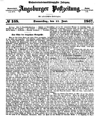 Augsburger Postzeitung Donnerstag 11. Juni 1857