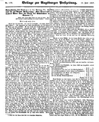 Augsburger Postzeitung Samstag 13. Juni 1857