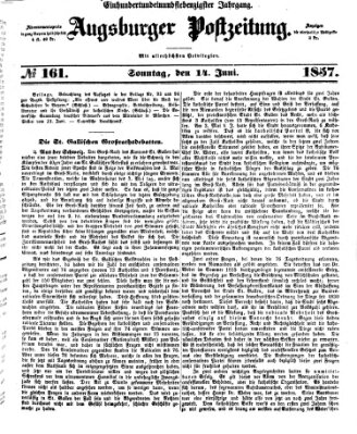 Augsburger Postzeitung Sonntag 14. Juni 1857