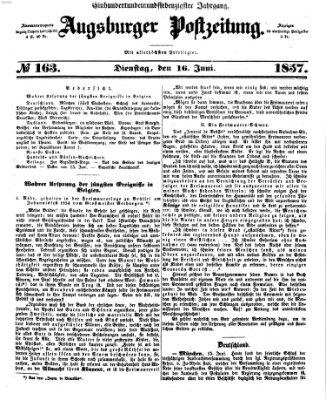 Augsburger Postzeitung Dienstag 16. Juni 1857