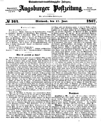 Augsburger Postzeitung Mittwoch 17. Juni 1857