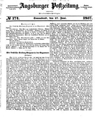 Augsburger Postzeitung Samstag 27. Juni 1857