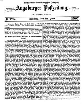 Augsburger Postzeitung Sonntag 28. Juni 1857