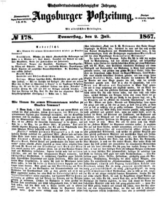 Augsburger Postzeitung Donnerstag 2. Juli 1857