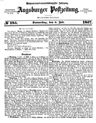 Augsburger Postzeitung Donnerstag 9. Juli 1857