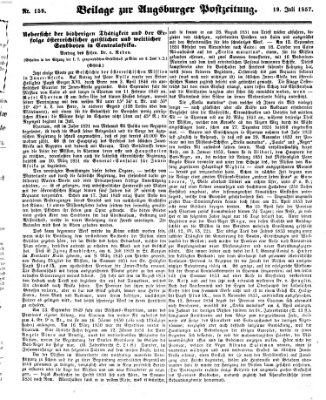 Augsburger Postzeitung Sonntag 19. Juli 1857