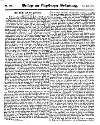 Augsburger Postzeitung Donnerstag 23. Juli 1857